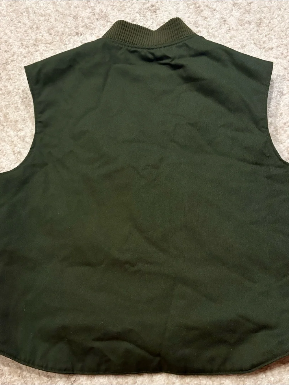 Men's Olive Green Zip-Front Work Vest-Official US Border Patrol Uniform